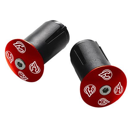 Bars Ends & Plugs Cinelli Cinelli Expander Alloy End Plugs Ano Red Pair Saddle Brown