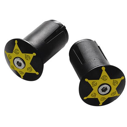 Bars Ends & Plugs Cinelli Cinelli Expander Alloy End Plugs Ano Sheriff Pair Black