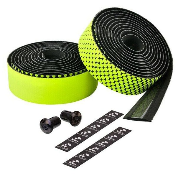 Bar Tape Ciclovation Ciclovation Advanced Leather Handlebar Tape Fusion Neon Yellow Light Goldenrod