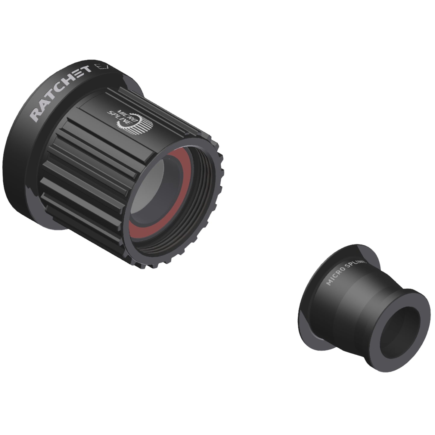 Freehubs DT Swiss DT Swiss Ratchet EXP Freehub Body - Shimano Micro Spline Light Aluminum Sealed Bearing Kit w/ End Cap 12 x 142/148 mm Dark Slate Gray