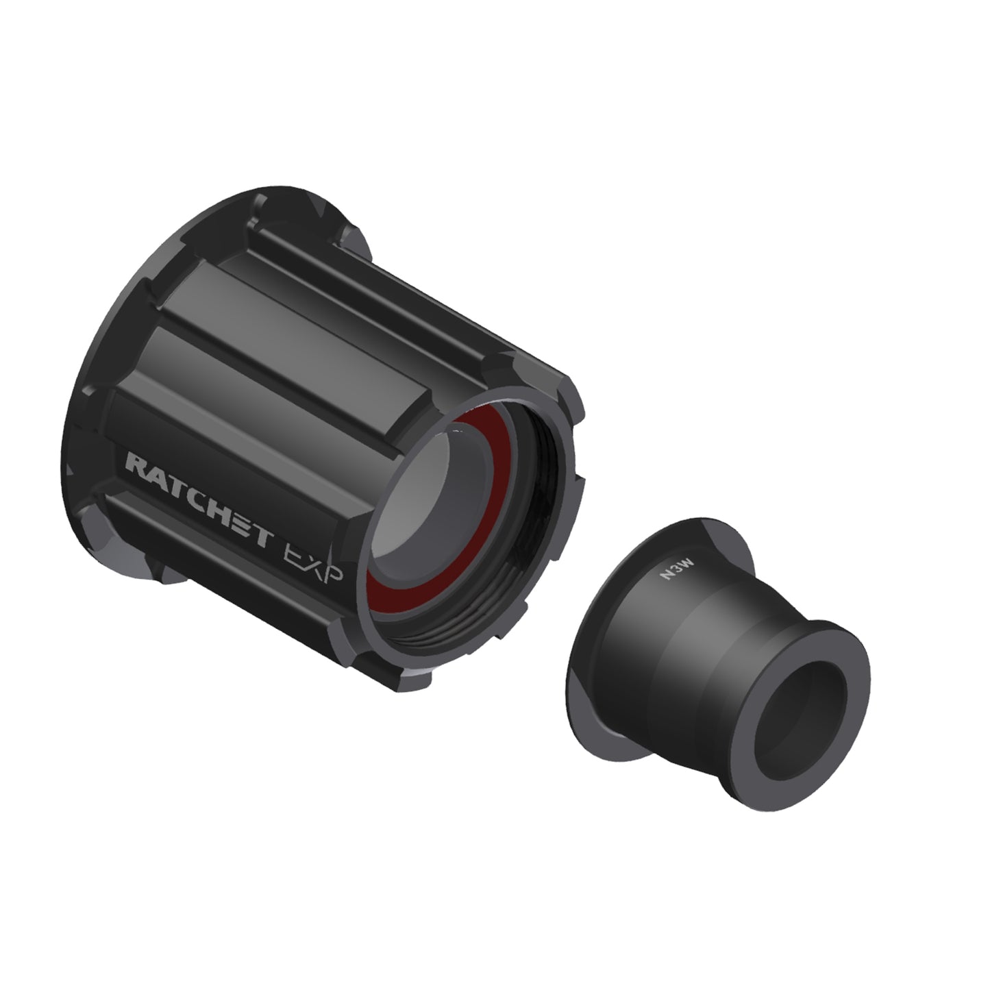 Freehubs DT Swiss DT Swiss Ratchet EXP Freehub Body - Campagnolo N3W Standard Aluminum Sealed Bearing Kit w/ End Cap 12 x 142 mm Dark Slate Gray