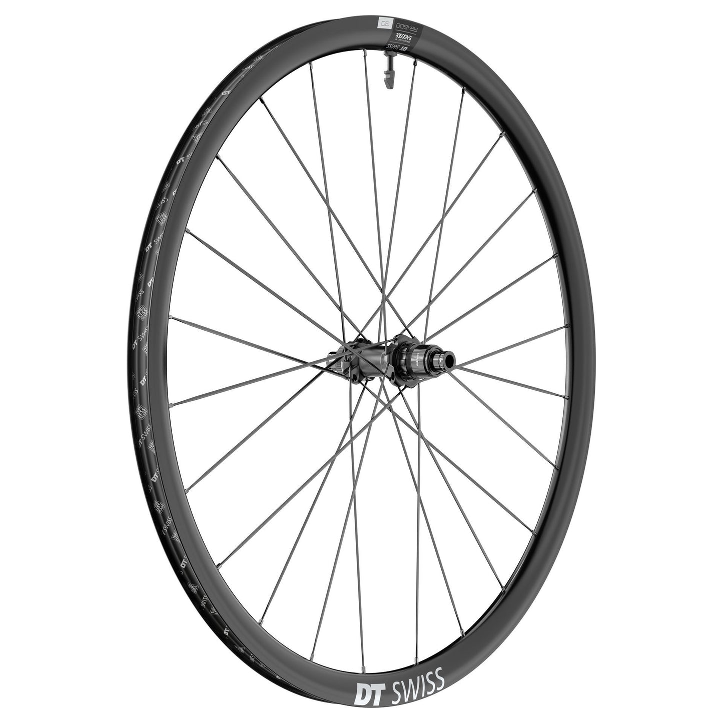 Rear Wheel DT Swiss DT Swiss ER 1600 Spline 30 Rear Wheel - 700 12 x 142mm Center-Lock XDR Ratchet 36 SL BLK Dark Slate Gray