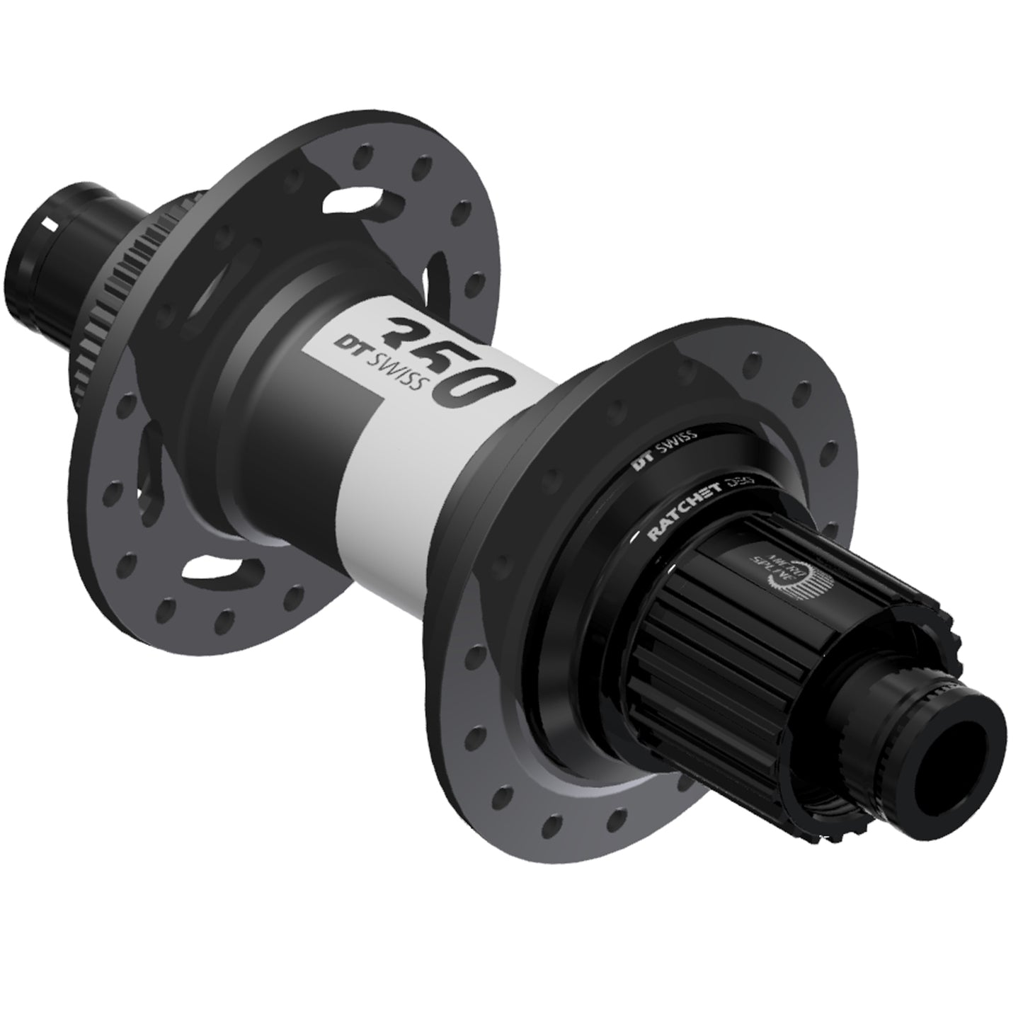 Hubs DT Swiss DT Swiss 350 DEG Rear Hub - 12 x 148mm Center-Lock Micro Spline BLK 28H 72pt Dark Slate Gray