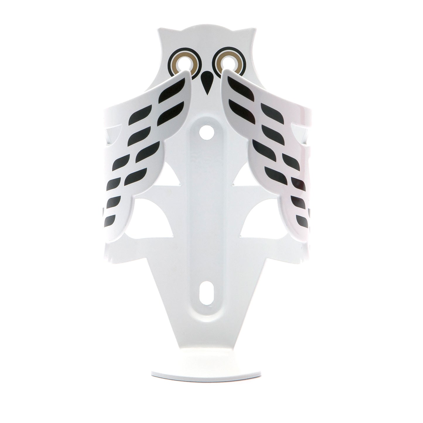 Water Bottle Cages Portland Design Works Portland Design Works The Snow Owl Cage Bottle Cage White/Gold Light Gray