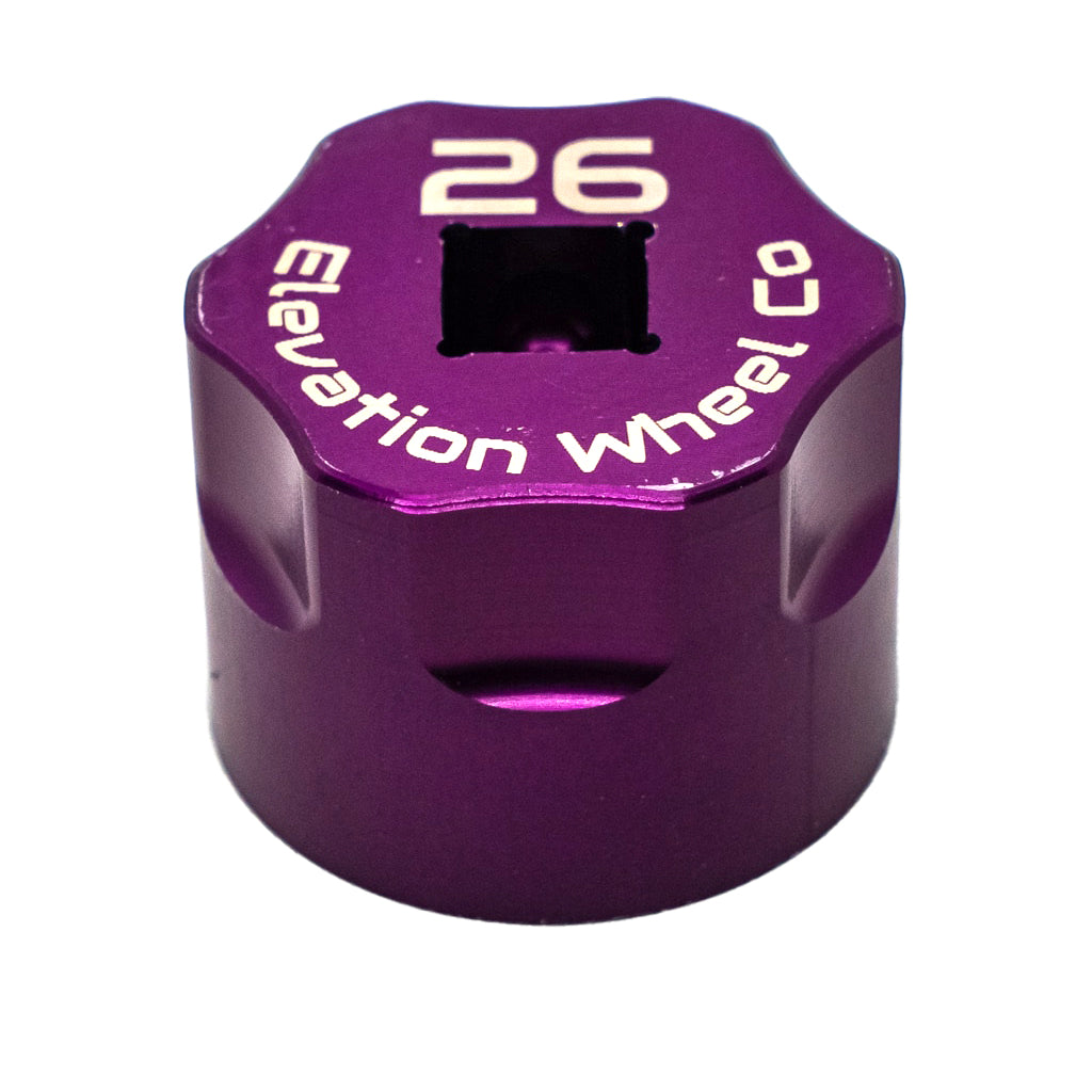 Elevation Wheel Co Suspension Top Cap Socket 26mm Purple