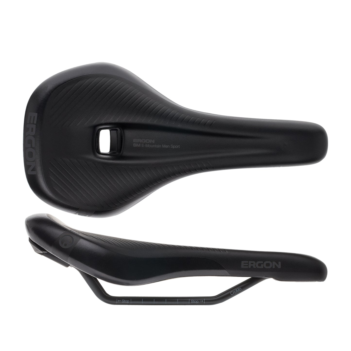 Saddles Ergon Ergon SM E Mountain Sport Saddle - Chromoly Stealth Mens Medium/Large Dark Slate Gray