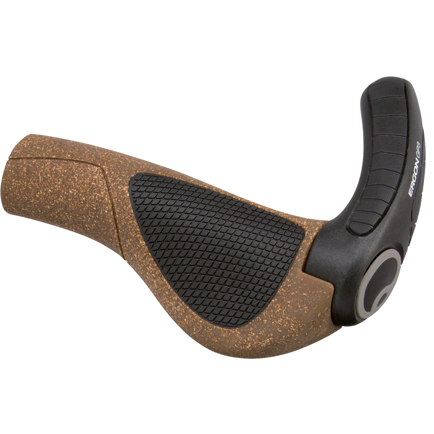 Lock-On Grips Ergon Ergon GP3 Evo BioKork Grips Small Brown/Black Dark Slate Gray
