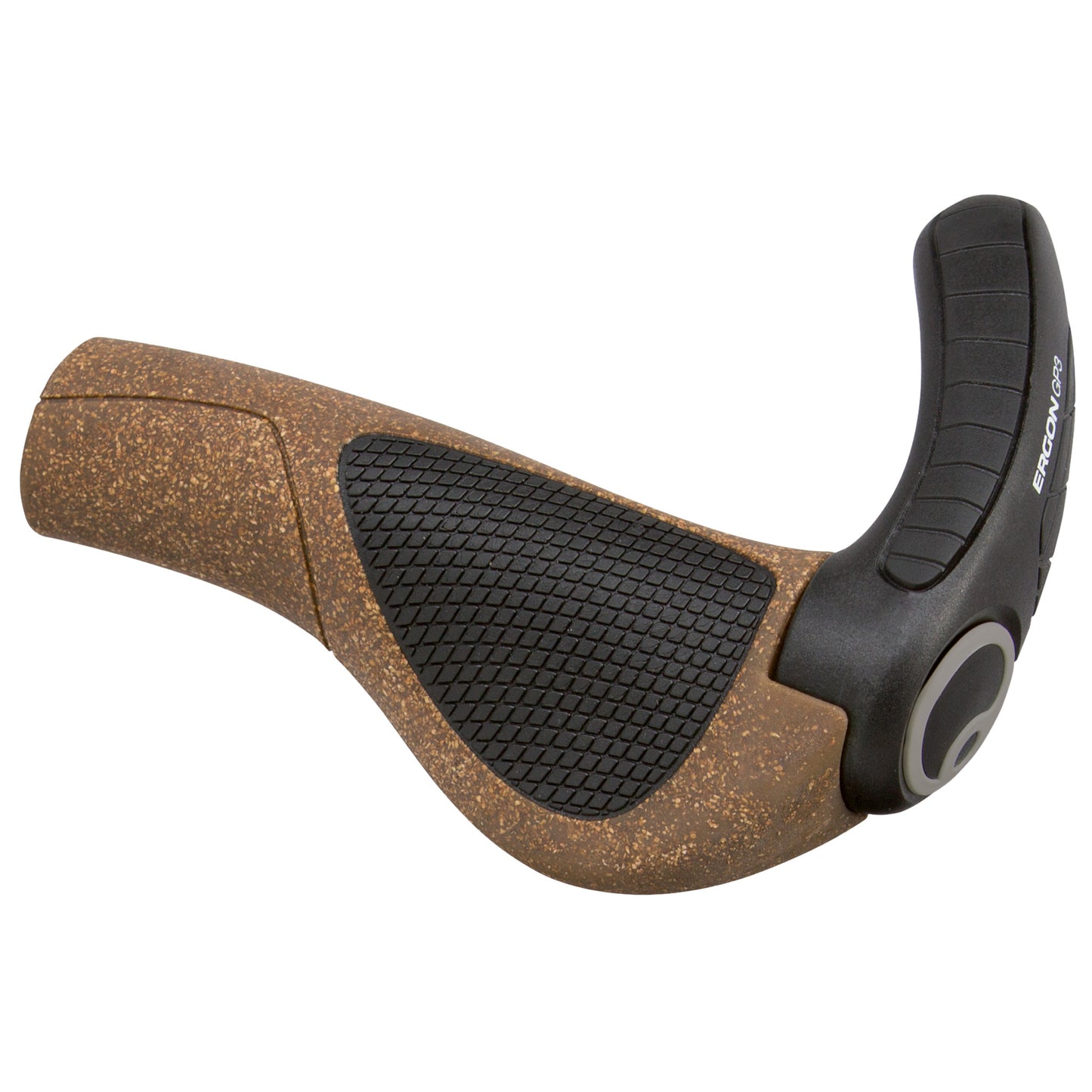 Lock-On Grips Ergon Ergon GP3 Evo BioKork Grips Large Brown/Black Dark Slate Gray