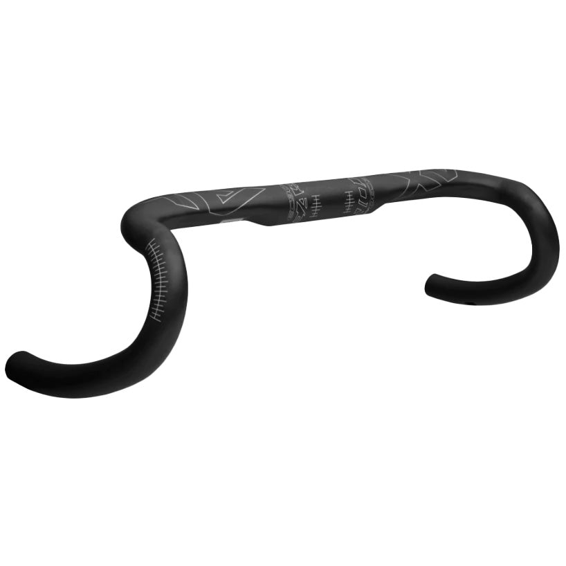 Handlebars Easton Easton EC90 AX Drop Handlebar - Carbon 31.8mm 46cm Di2 Internal Routing BLK Dark Slate Gray