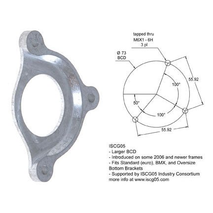 Chain Retention System Part E*thirteen e*thirteen ISCG05 Adapter Plate Dark Gray