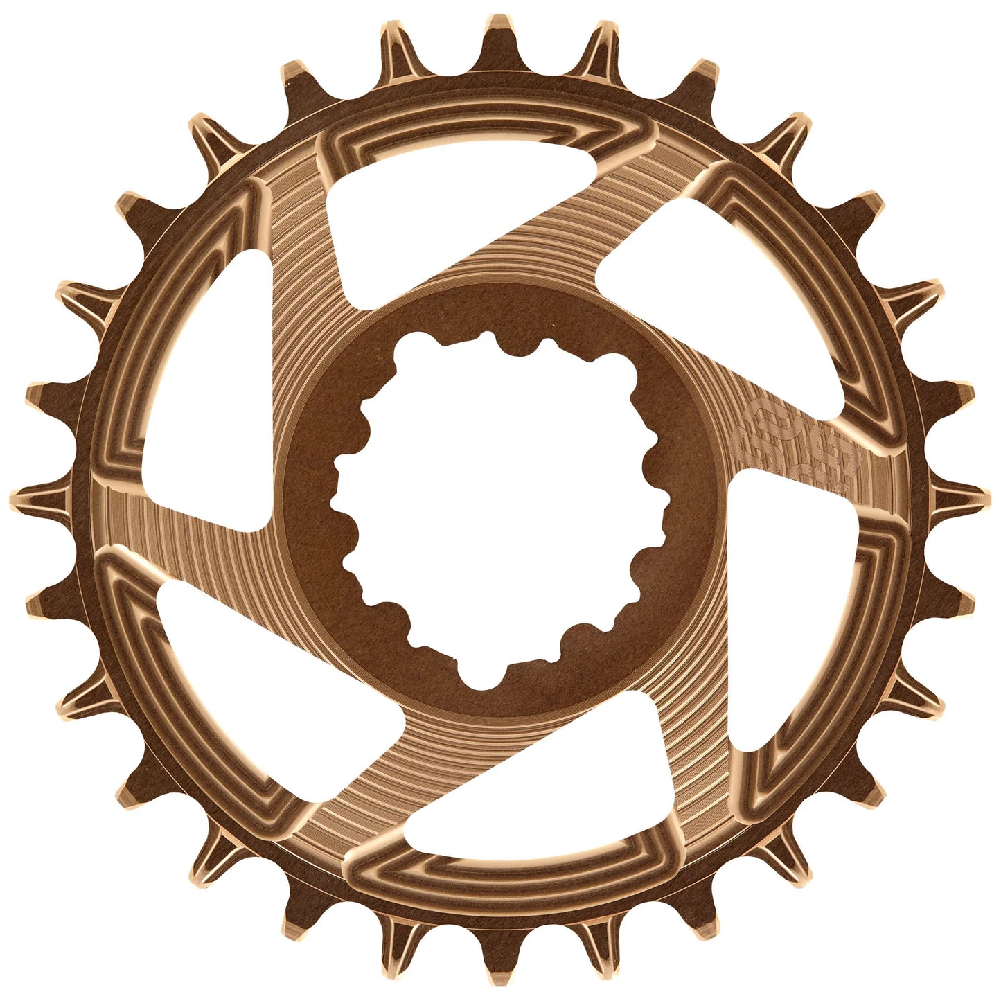 Chainrings E*thirteen E*thirteen Helix R Guidering(3mm Offset)3-Bolt 28t Bronze Saddle Brown
