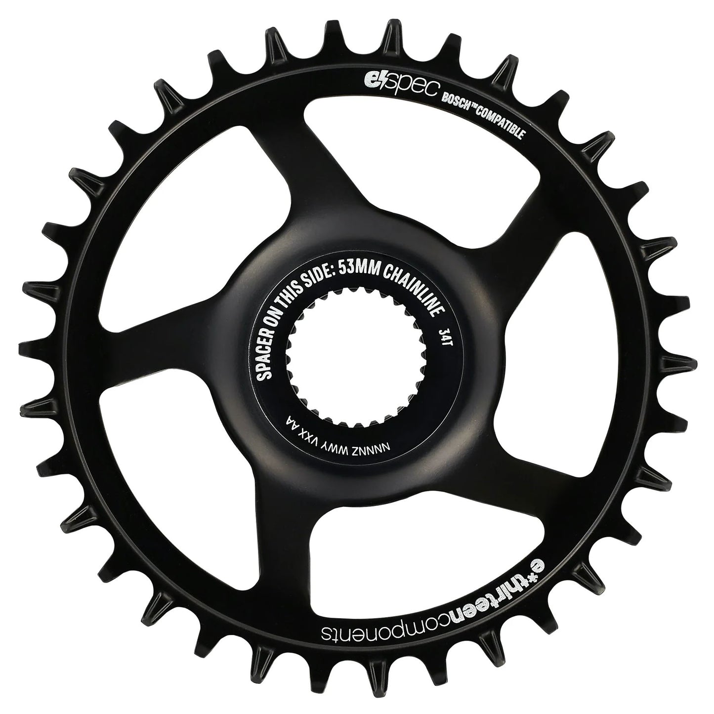 Chainrings E*thirteen e*thirteen e*spec Steel Direct Mount Chainring - 36T Bosch CX Gen4 CL 53/55 via Spacer BLK Black