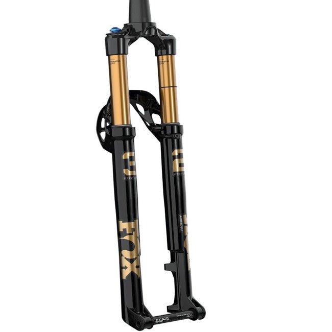 Suspension Fork Fox Shox FOX 32 Step-Cast Factory Suspension Fork - 29" 100 mm 15 x 110 mm Kabolt SL 44mm Offset GRIP SL Damper Push-Lock Shiny BLK Dark Slate Gray