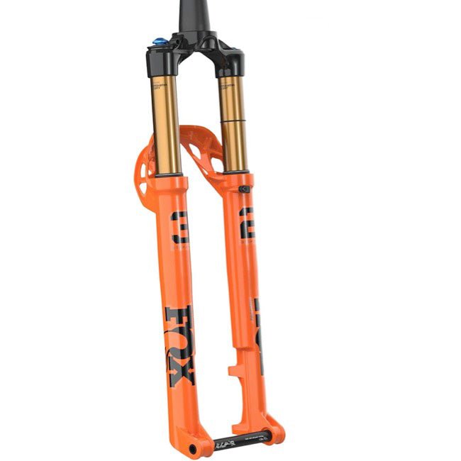 Suspension Fork Fox Shox FOX 32 Step-Cast Factory Suspension Fork - 29" 100 mm 15 x 110 mm Kabolt SL 44mm Offset GRIP SL Damper Push-Lock Shiny Orange Coral
