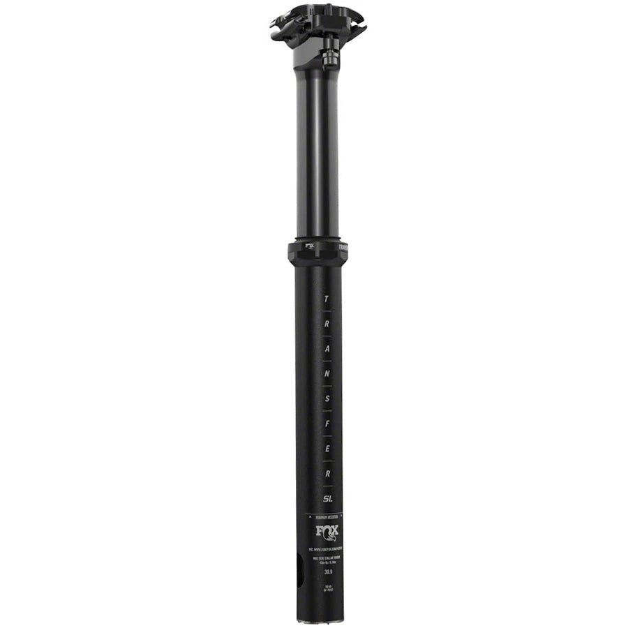 Dropper Posts Fox Shox FOX Transfer SL Performance Series Elite Dropper Seatpost - 30.9 100 mm Internal Routing Anodized Upper Dark Slate Gray