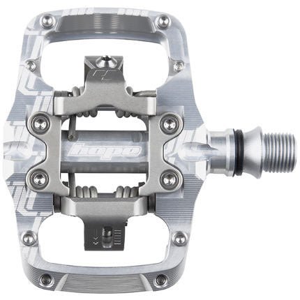 Pedals Hope Hope Union TC Pedals - Dual Sided Clipless with Platform 9/16" Silver Gray