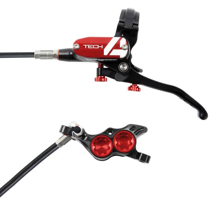 Disc Brake & Lever Hope Hope Tech 4 E4 Disc Brake and Lever Set - Rear Hydraulic Post Mount Red Dark Slate Gray