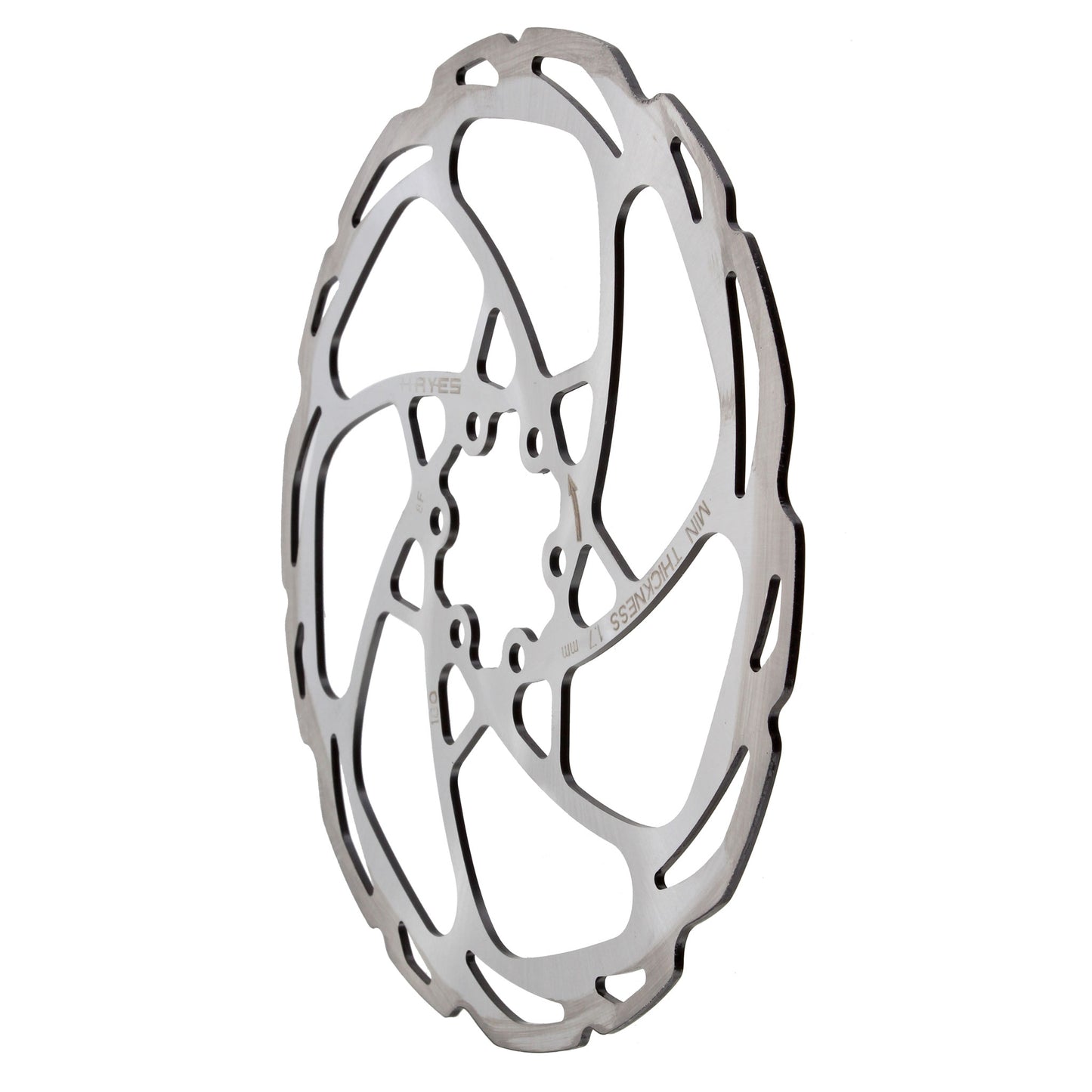 Disc Rotor Hayes Hayes D-Series Disc Brake Rotor - 180mm 6-Bolt Silver Gray