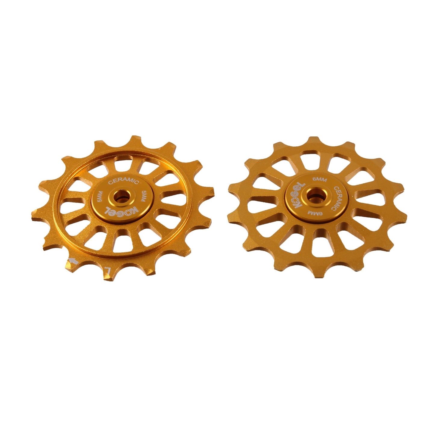 Derailleur Parts Kogel Kogel Bearings 14/14T Hybrid Ceramic Pulley Set SRAM 12 Cross - Gold Dark Goldenrod