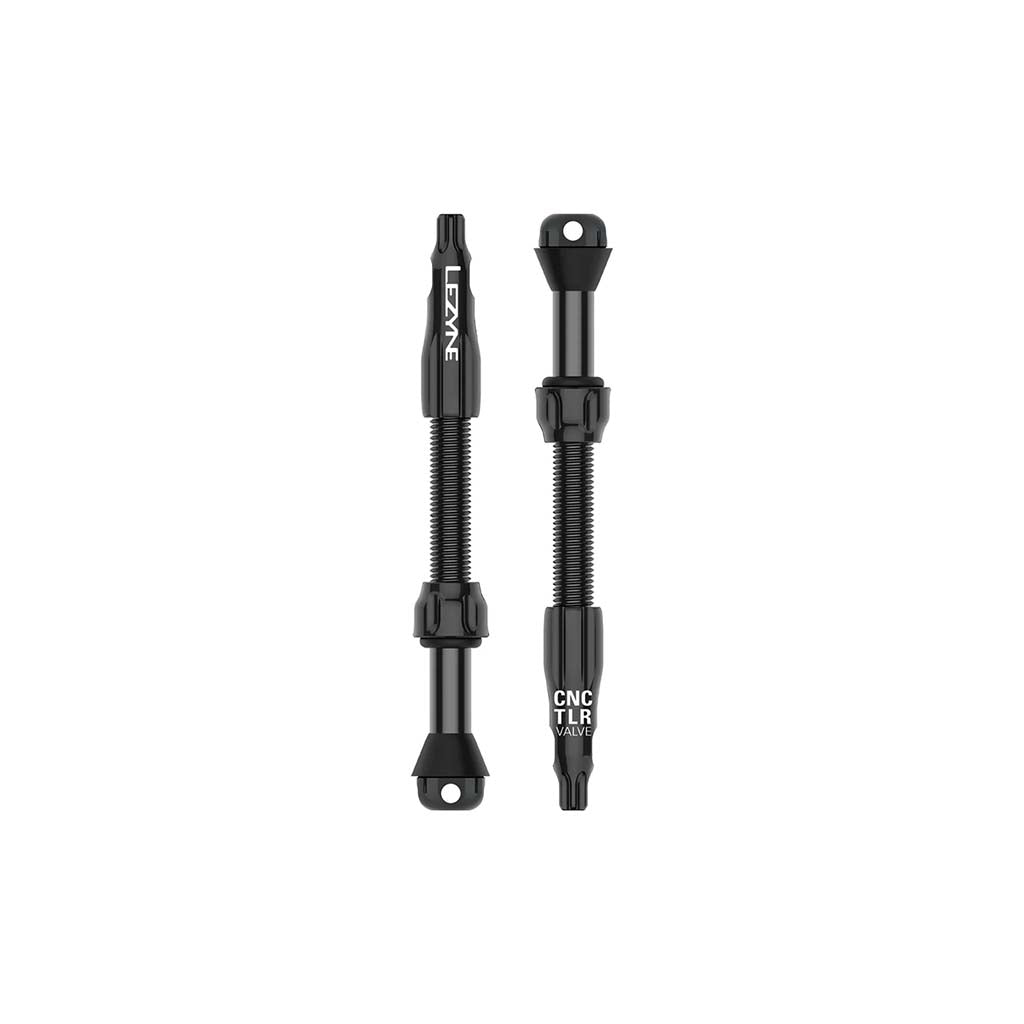 Tubeless Valves Lezyne Lezyne CNC TLR Tubeless Valve Pro 60mm Black Pair Dark Slate Gray