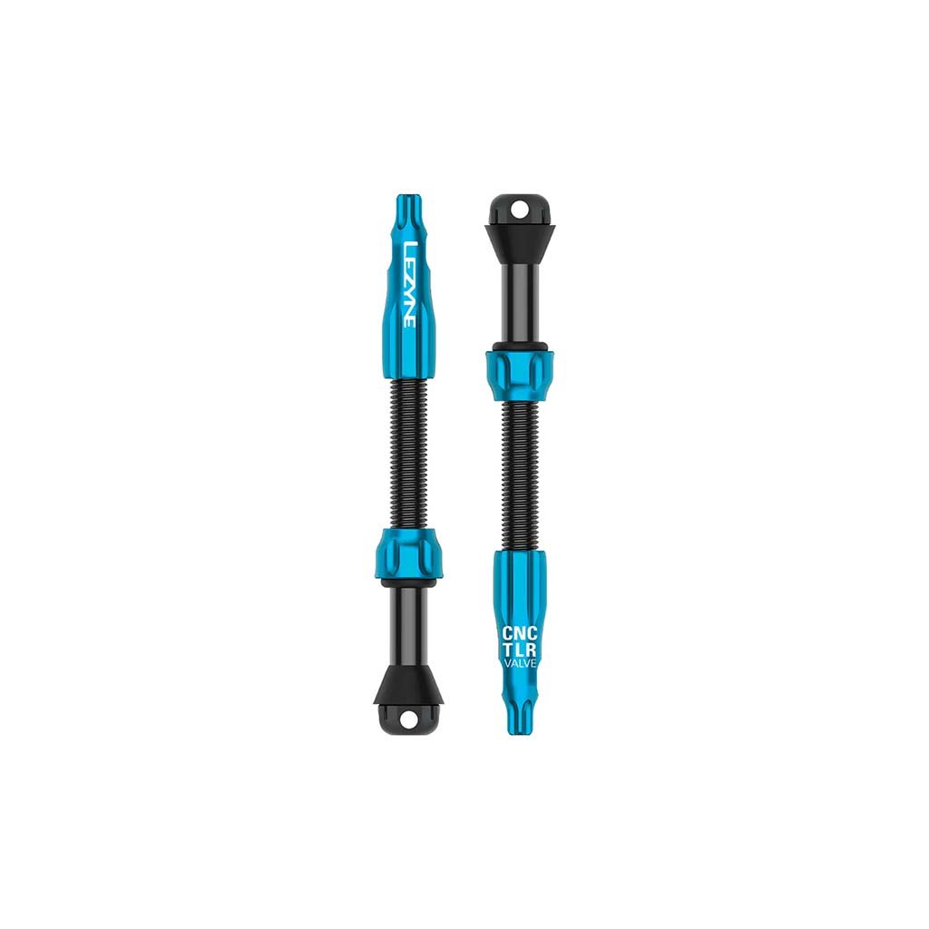 Tubeless Valves Lezyne Lezyne CNC TLR Tubeless Valve Pro 60mm Blue Pair Dark Slate Gray