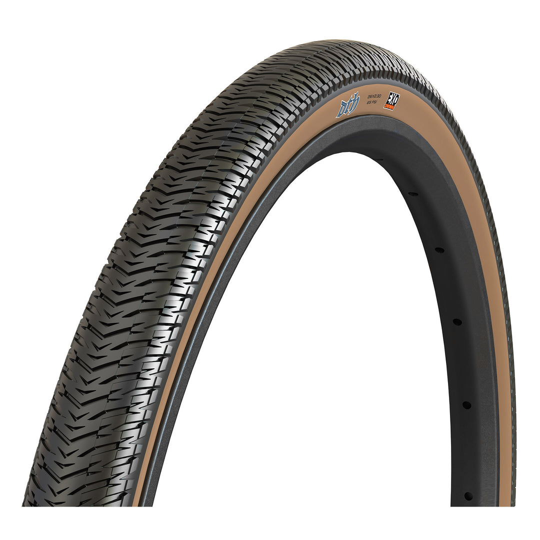 Tires Maxxis Maxxis DTH Tire - 26 x 2.15 Clincher Folding Black/Dark Tan EXO Dark Slate Gray