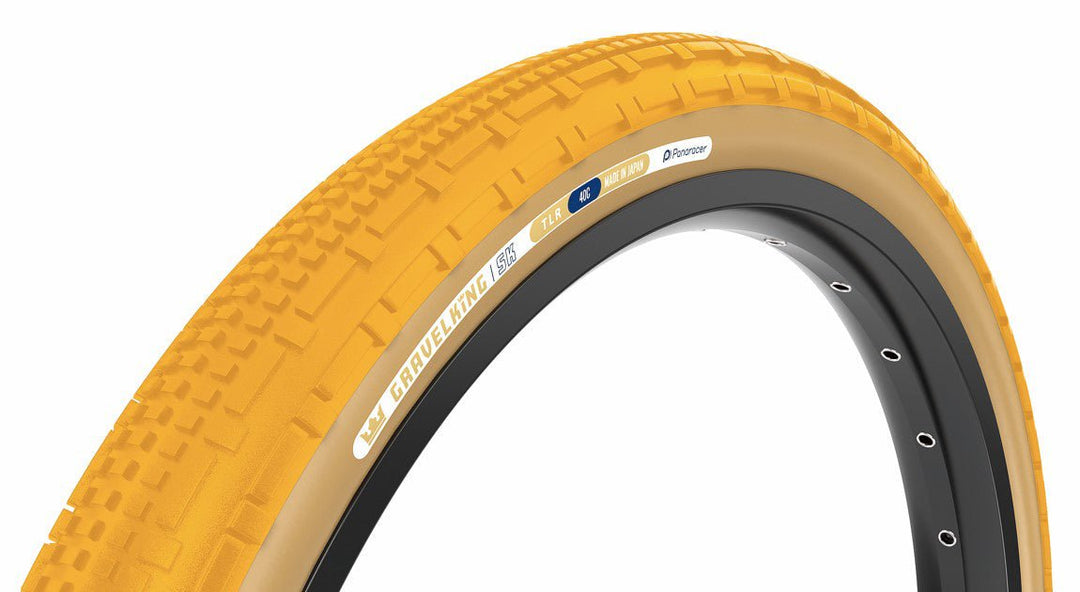 Tires Panaracer Panaracer GravelKing SK Tire - 700 x 45 Tubeless Folding Honey Butter/Brown Sandy Brown
