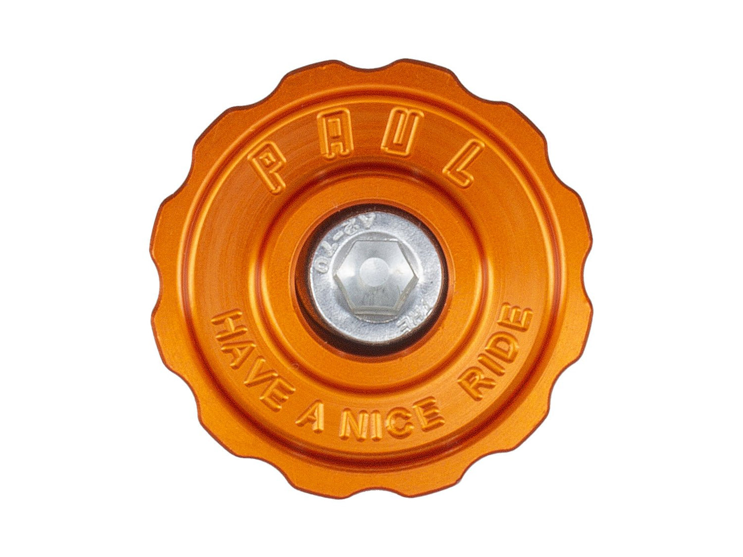 Headset Accessories Paul Components Paul Components Aluminum Top Cap Orange Chocolate