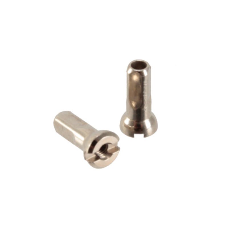 Spoke Nipples Sapim Sapim Secure Lock Brass Nipple 14g/12mm Silver 100/Count Dark Gray