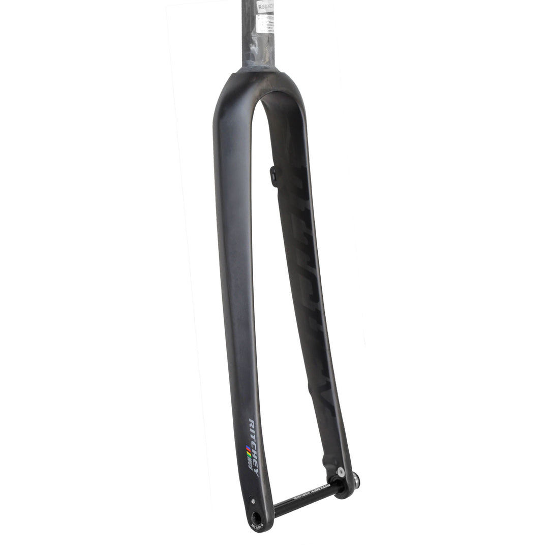 Cyclocross/Hybrid Fork Ritchey Ritchey WCS Carbon Gravel Fork - 1-1/8" 47mm Rake QR12 Flat Mount 2020 Model Matte Carbon Dark Slate Gray