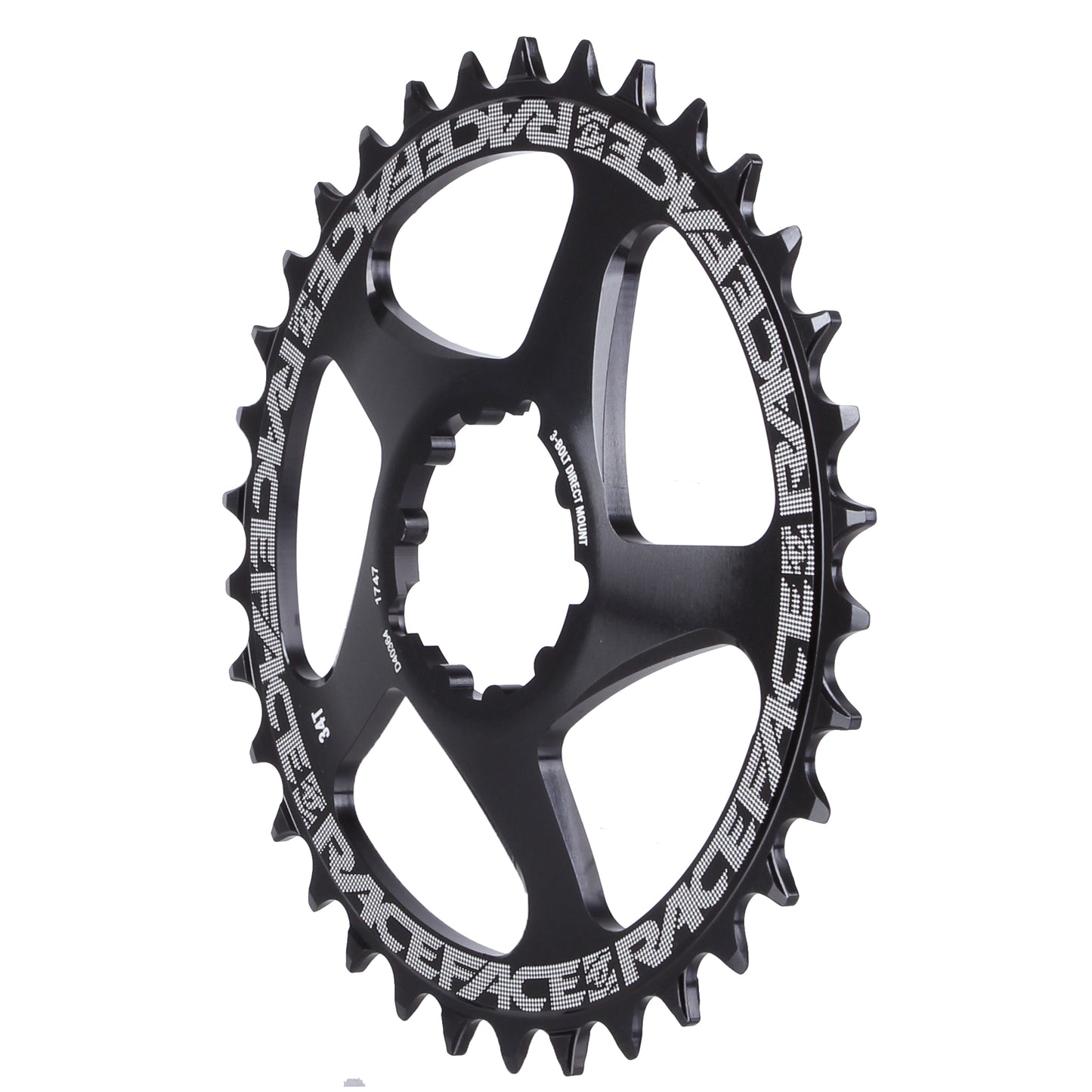 Chainrings Race Face RaceFace Narrow Wide Chainring: Direct Mount 3-Bolt Compatible 34t Black Dark Slate Gray