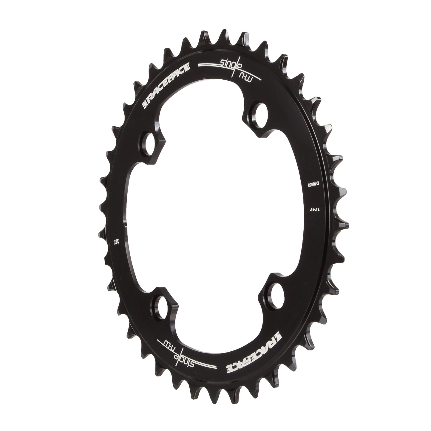 Chainrings Race Face RaceFace Narrow Wide Chainring: 104mm BCD 38t Black Dark Slate Gray