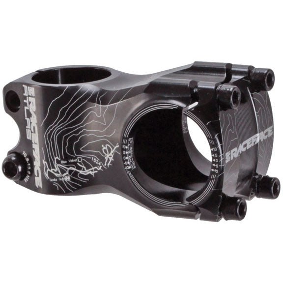 Stems Race Face RaceFace Atlas Stem - 50mm 31.8 Clamp +/-0 1 1/8" Aluminum Black Dark Slate Gray