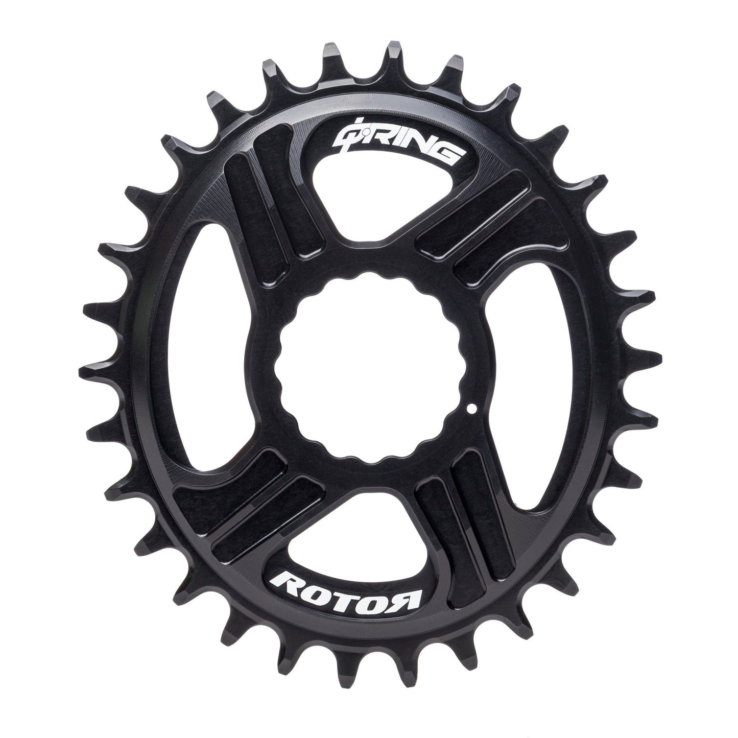 Chainrings Rotor Rotor Cinch DM Q Oval Ring 30t Black Dark Slate Gray