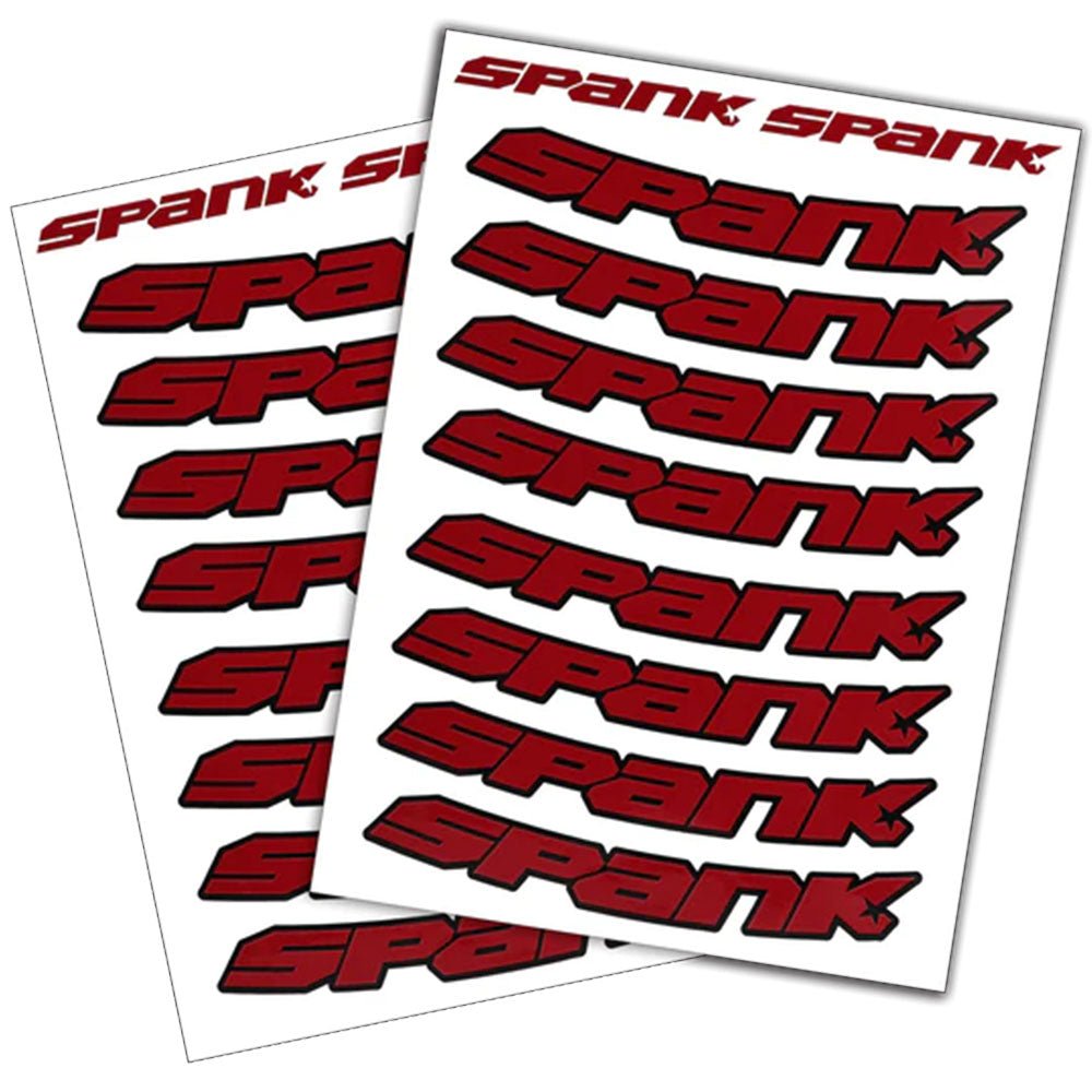 Wheel Parts & Accessories Spank Spank Spank Rim Decals - Red Dark Red