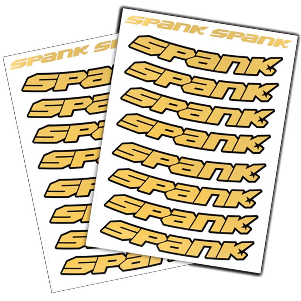 Wheel Parts & Accessories Spank Spank Spank Rim Decals - Gold Black
