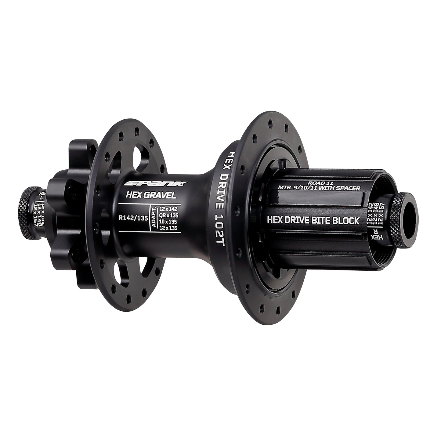 Hubs Spank Spank HEX Gravel 6B Disc Rear Hub 28h 12x142mm HG Road Dark Slate Gray