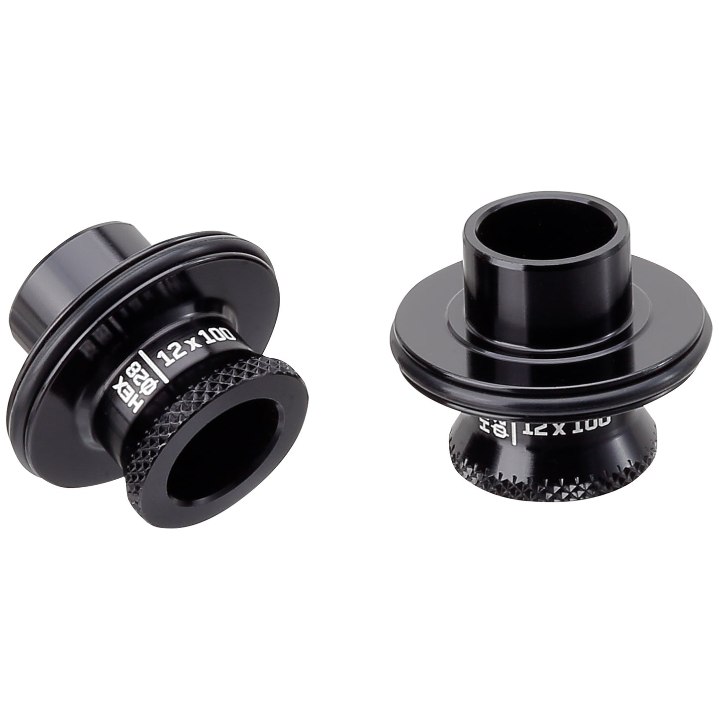 Hub Parts Spank Spank HEX 028 Front Hub End Cap Kit - 12x100mm thru axle Dark Slate Gray