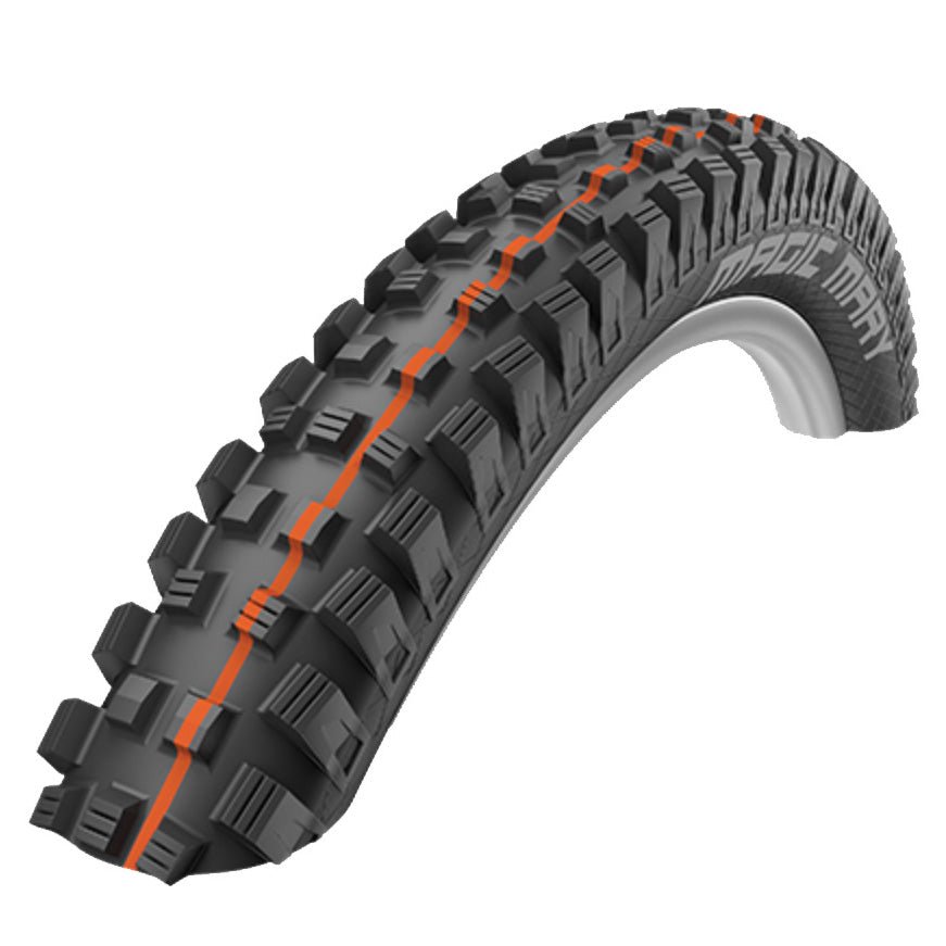 Tires Schwalbe Schwalbe Magic Mary Tire - 29 x 2.6" Tubeless Folding BLK Evolution Line Addix Soft Super Trail Dark Slate Gray