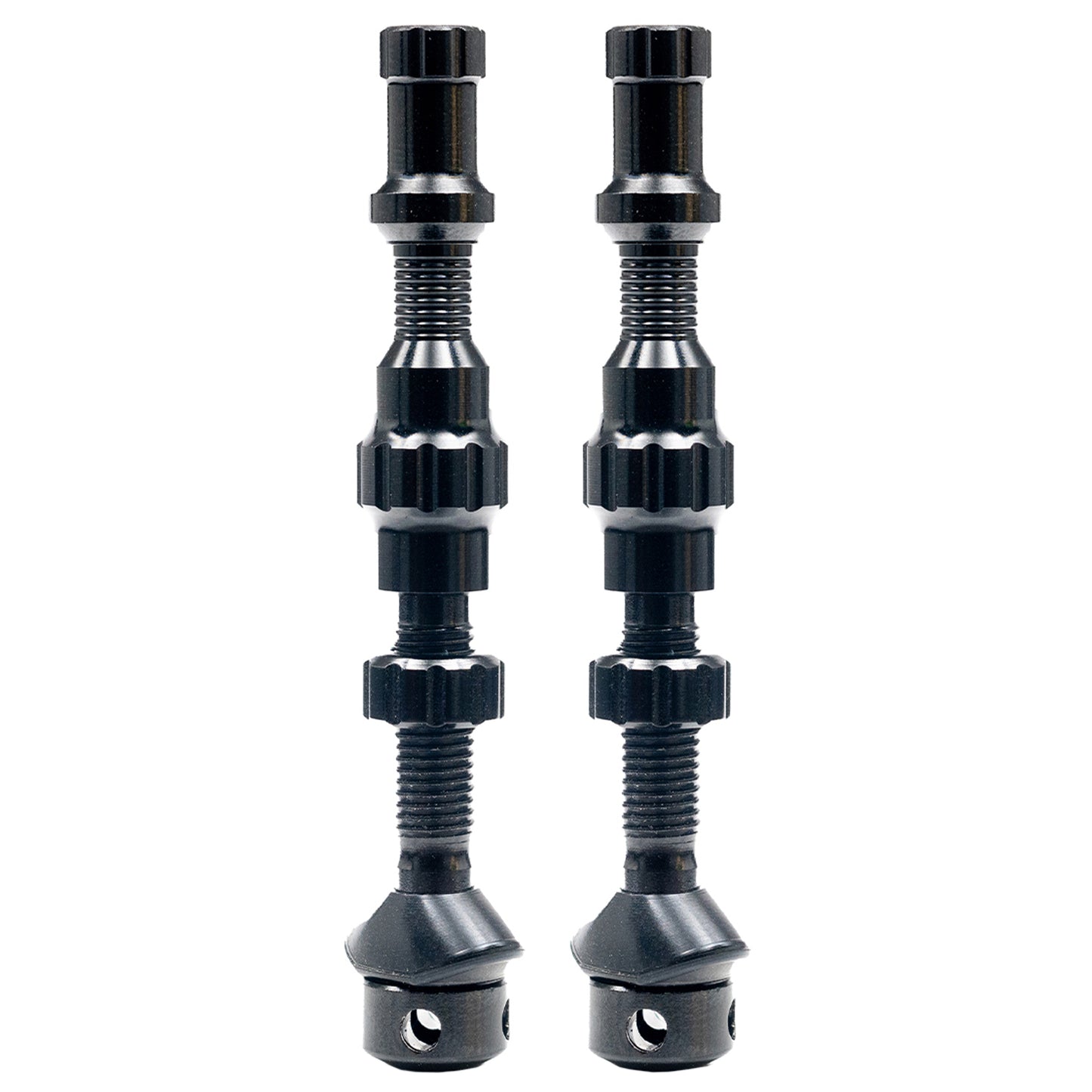 Tubeless Valves Stans No Tubes Stans Tubeless Exo-Core Valve Stems - Alloy Regular Black Pair Dark Slate Gray