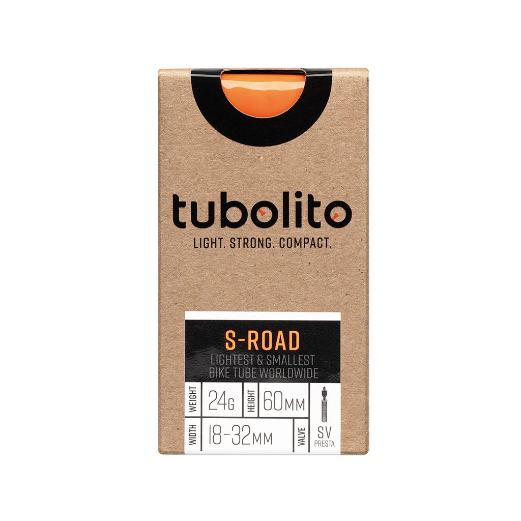 Tube Tubolito Tubolito S-Tubo Road Tube - 700 x 18-32mm 60mm Presta Valve Orange Rosy Brown
