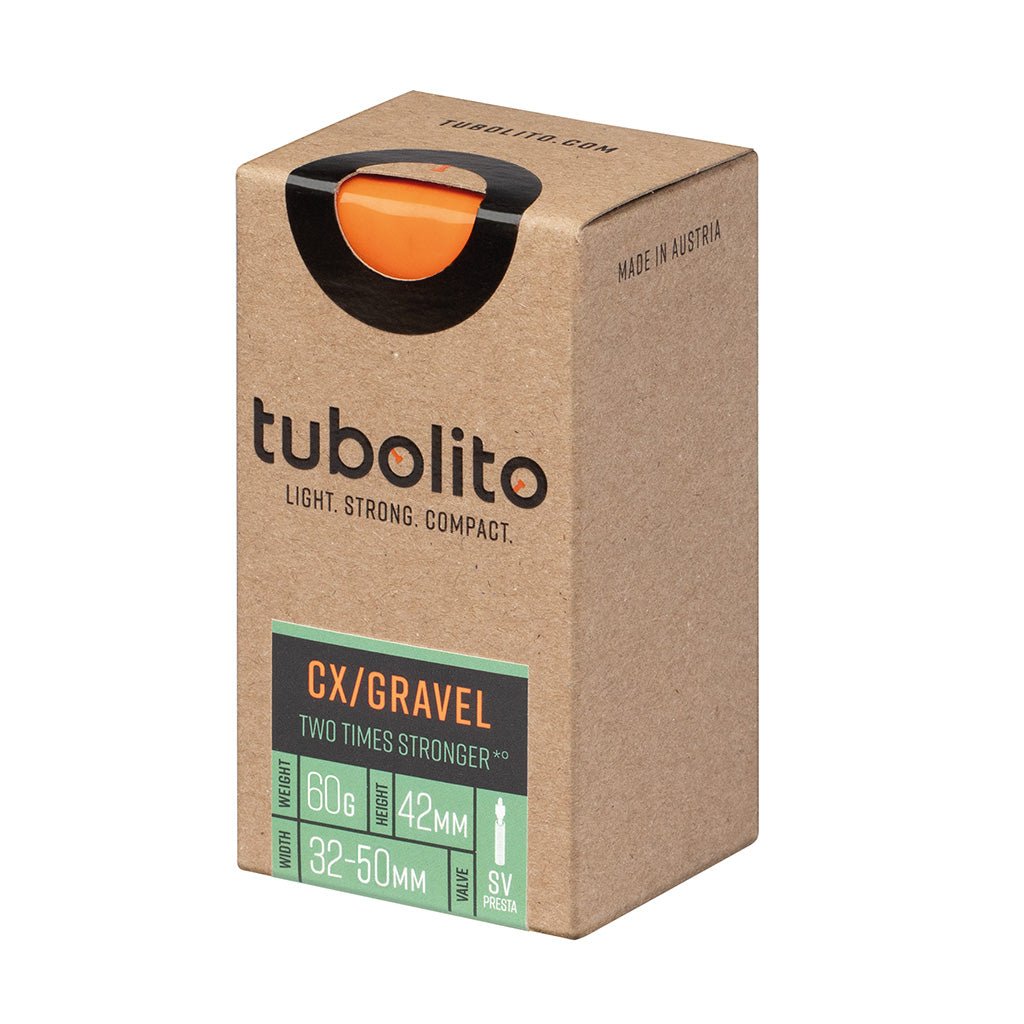 Tube Tubolito Tubolito Tubo CX/Gravel All Tube - 700 x 32-50mm 42mm Presta Valve Orange Rosy Brown