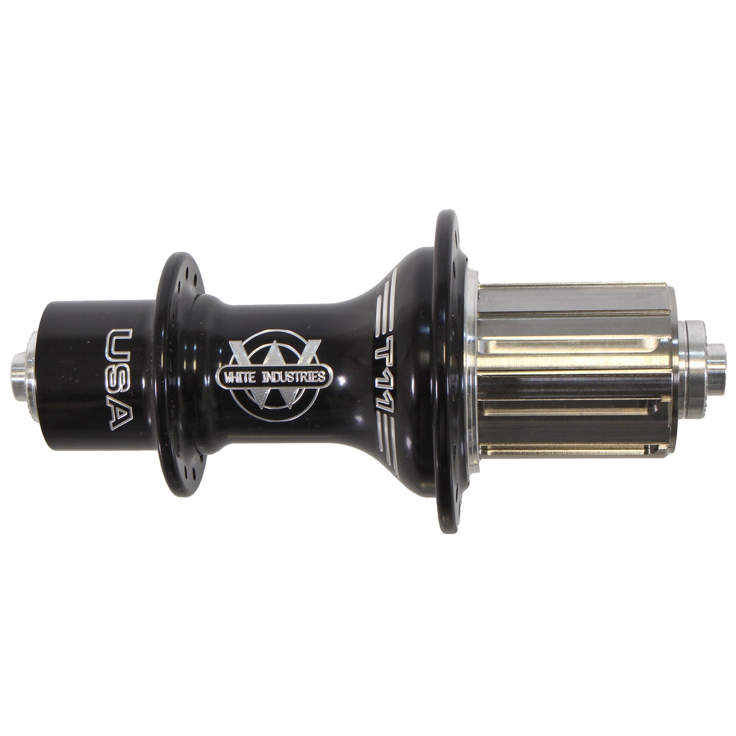 Hubs White Industries White Industries Rear T11 Road Hub 10x130mm QR HG 28h Black Dark Slate Gray