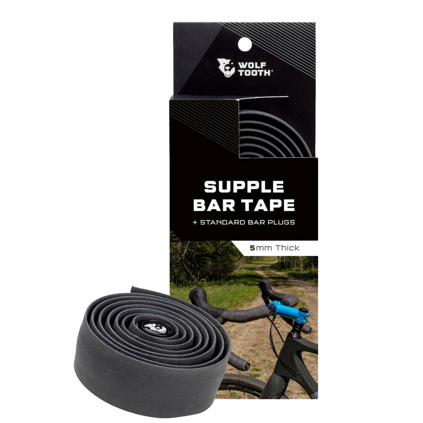 Bar Tape Wolf Tooth Wolf Tooth Supple Lite Bar Tape - Black Black