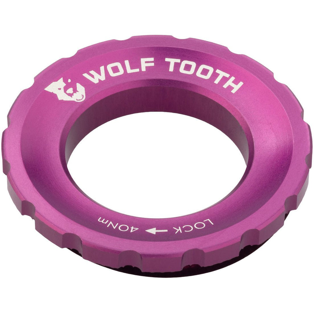 Disc Rotor Wolf Tooth Wolf Tooth CenterLock Rotor Lockring - External Splined Purple Maroon