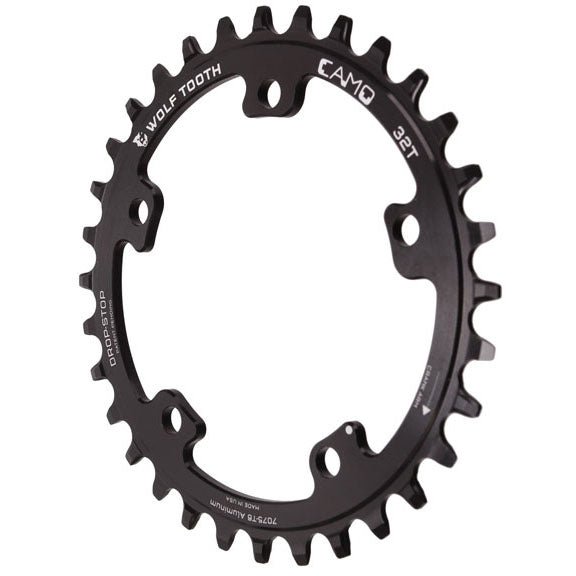 Chainrings Wolf Tooth Wolf Tooth CAMO Aluminum Chainring - 30t Wolf Tooth CAMO Mount Drop-Stop B BLK Dark Slate Gray