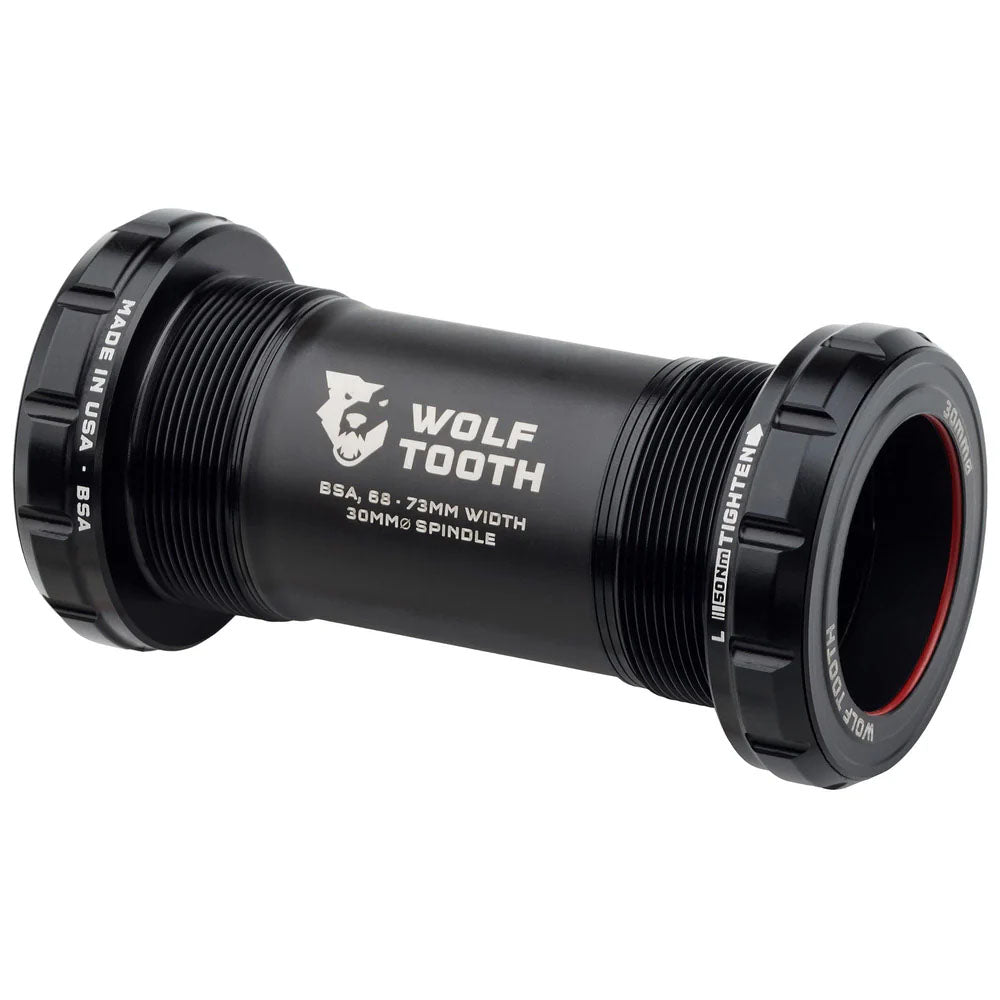 Bottom Brackets Wolf Tooth Wolf Tooth Bottom Bracket - English (BSA) 68/73mm For 30mm Spindle Black Dark Slate Gray