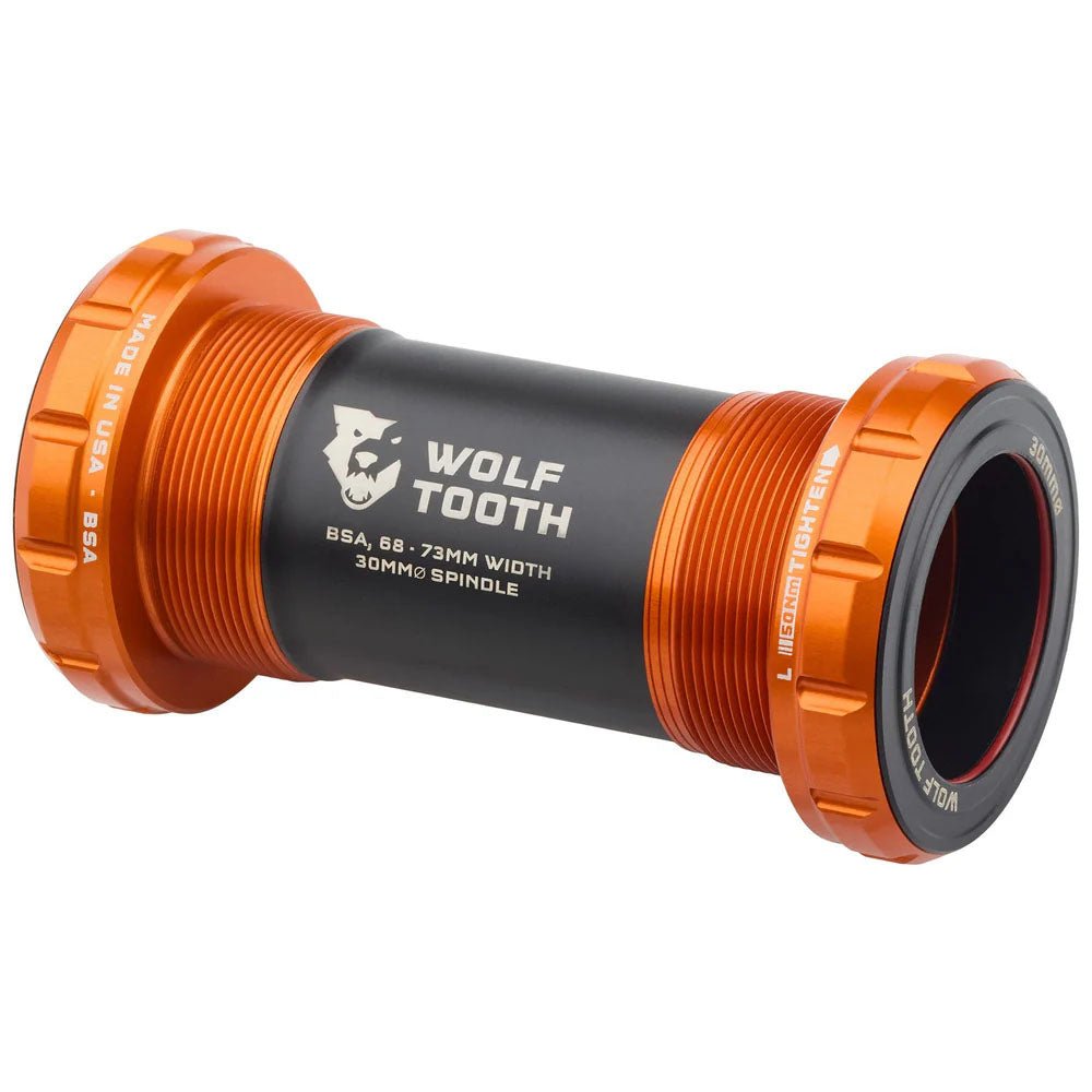 Bottom Brackets Wolf Tooth Wolf Tooth Bottom Bracket - English (BSA) 68/73mm For 30mm Spindle Orange Chocolate