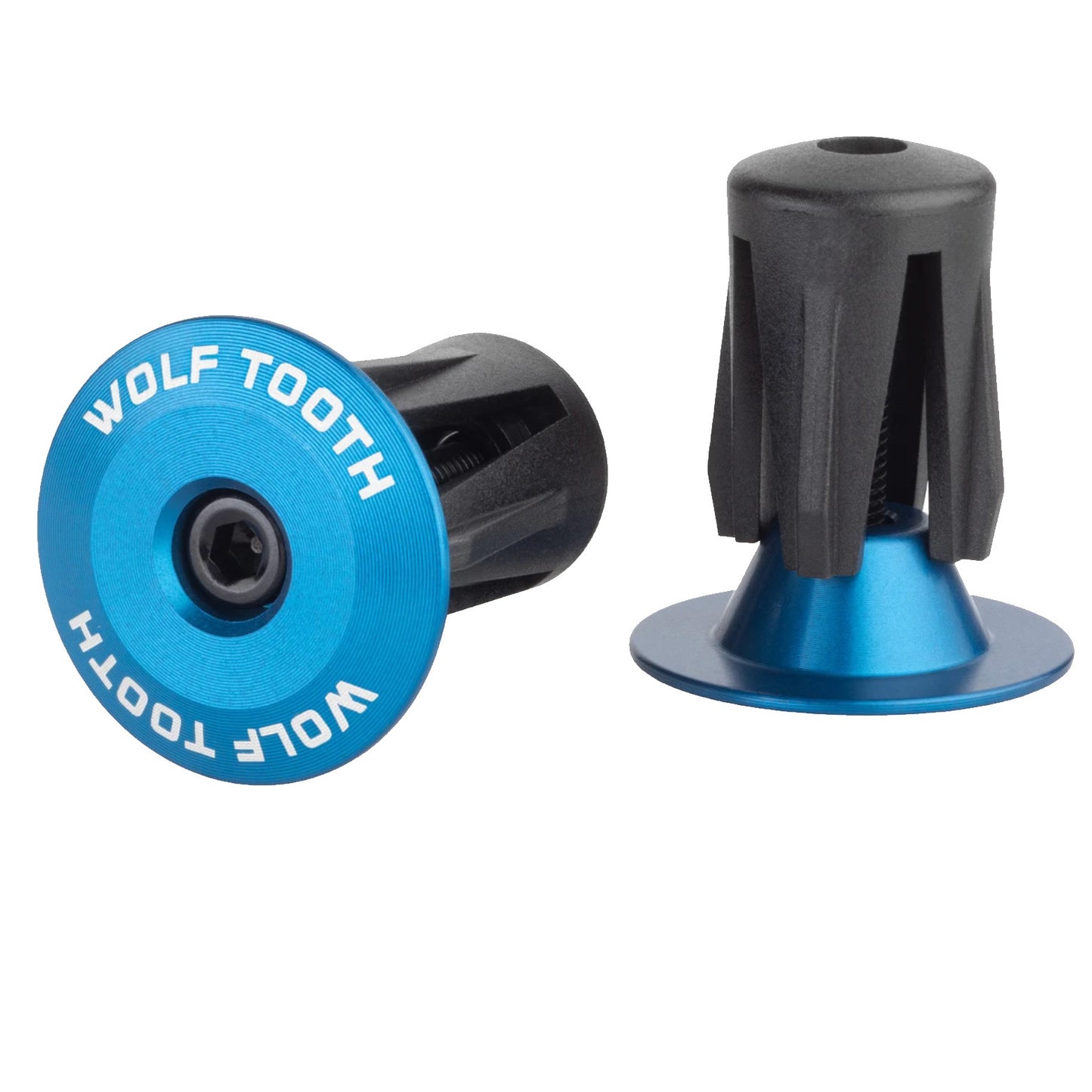 Bars Ends & Plugs Wolf Tooth Wolf Tooth Alloy Bar End Plugs - Blue Dark Slate Gray