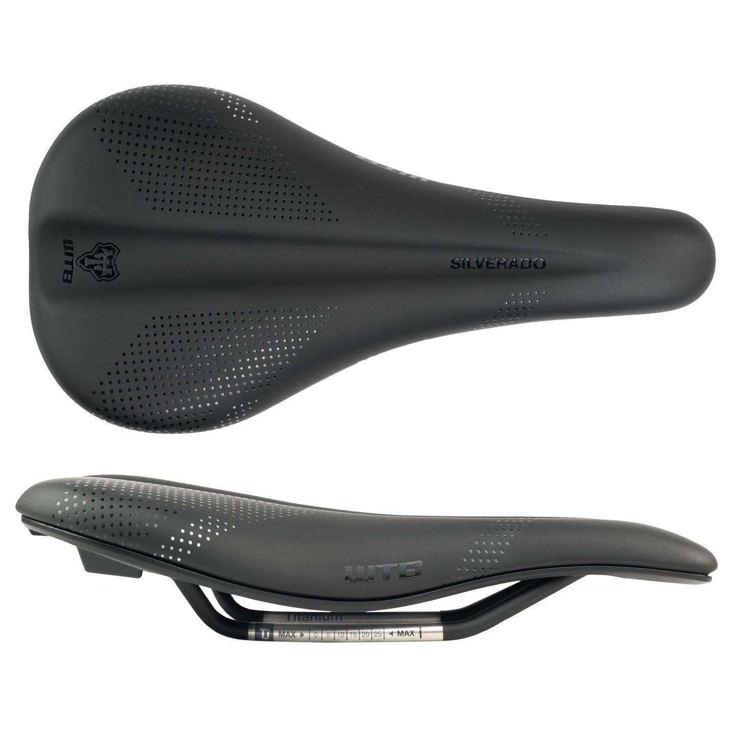 Saddles WTB WTB Silverado 265 Narrow FusionForm Ti Blk Saddle Dark Slate Gray